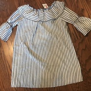 Striped off the shoulder dress